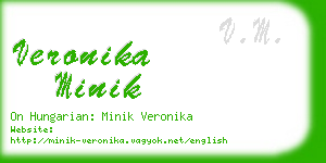 veronika minik business card